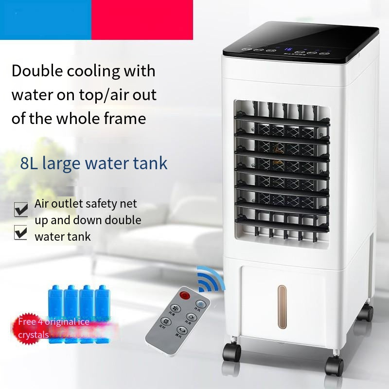 Refroidisseur d'air avec espace réfrigérateur 8L, climatiseurs portables, humidificateurs