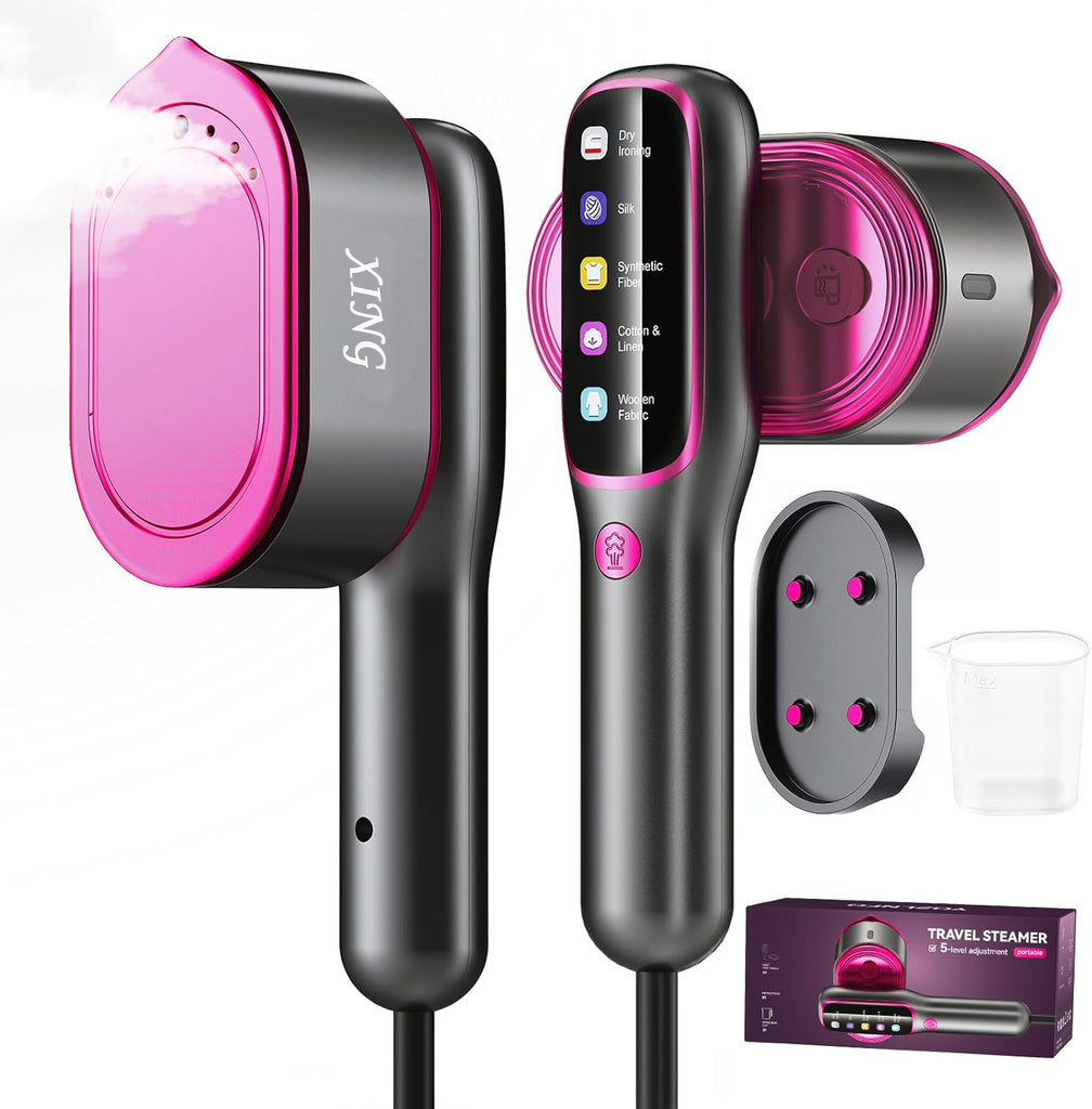 Fer à Repasser et défroisseur à Vapeur Professionnel  2 en 1 pour Vêtements, 1200W, Chauffage en 15s, Réservoir 100ml, 5 Modes pour Voyage, Maison