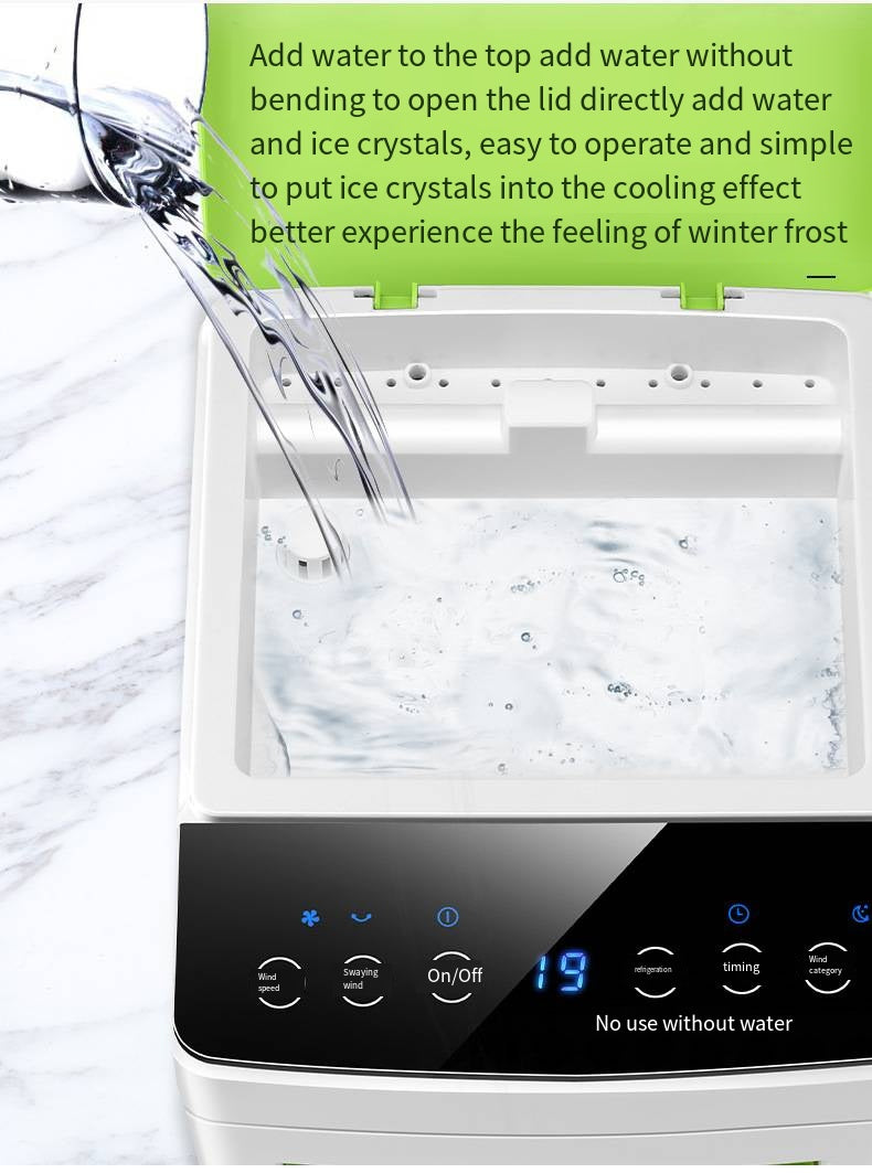 Refroidisseur d'air avec espace réfrigérateur 8L, climatiseurs portables, humidificateurs
