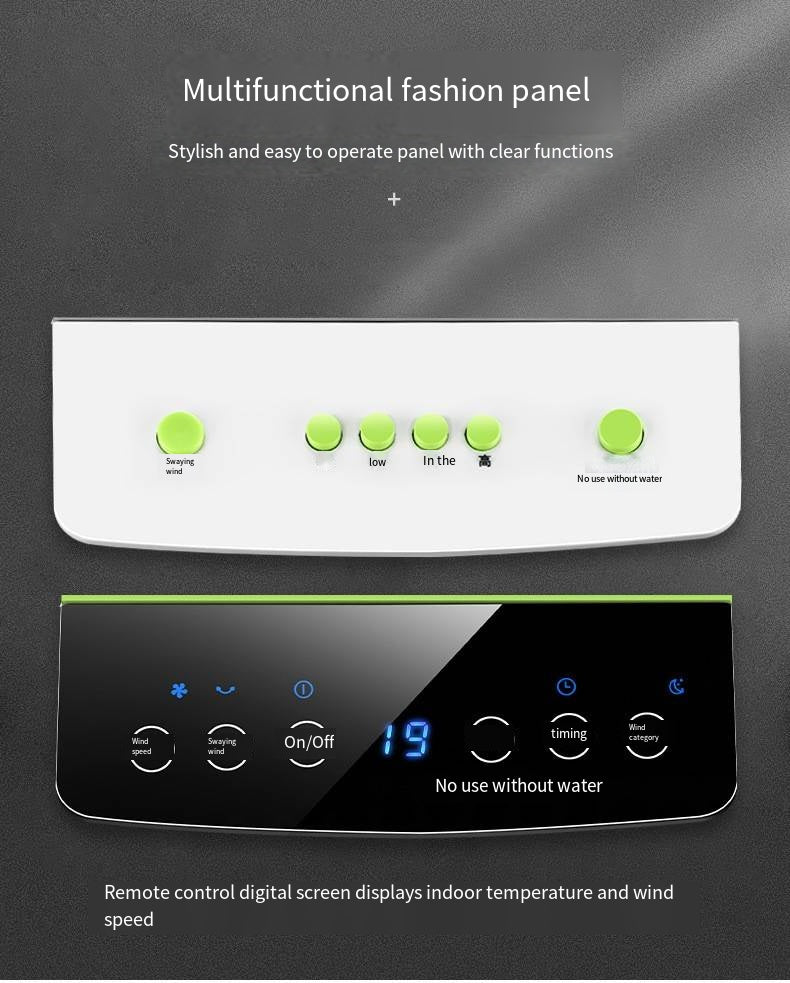 Refroidisseur d'air avec espace réfrigérateur 8L, climatiseurs portables, humidificateurs