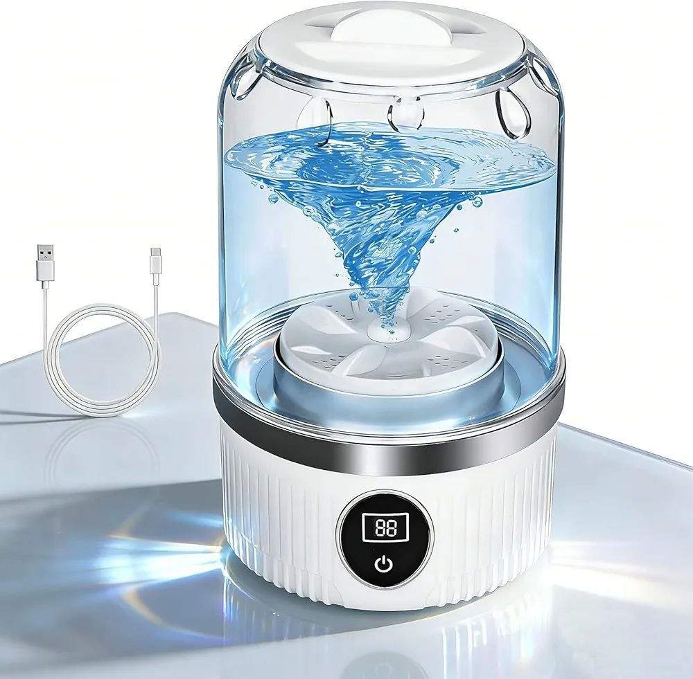 Mini machine à laver sans fil rechargeable 1,2L pour sous-vêtements, soutien-gorge, chaussettes etc.