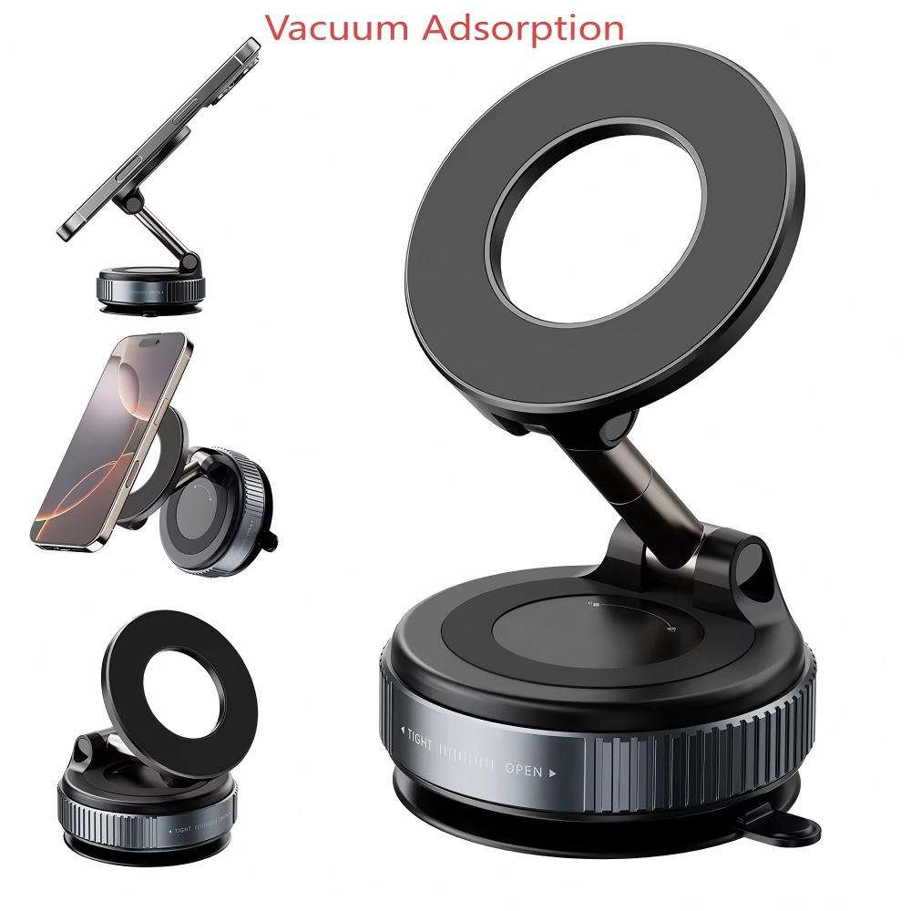 Support de téléphone magnétique à ventouse pour Magsafe, réglable à 360°, format de poche, pliable pour votre voiture, pour tous